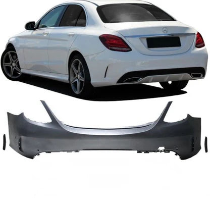 Mercedes-Benz C-Class W205 Rear Bumper AMG Line (2014–2022) — With Diffuser
