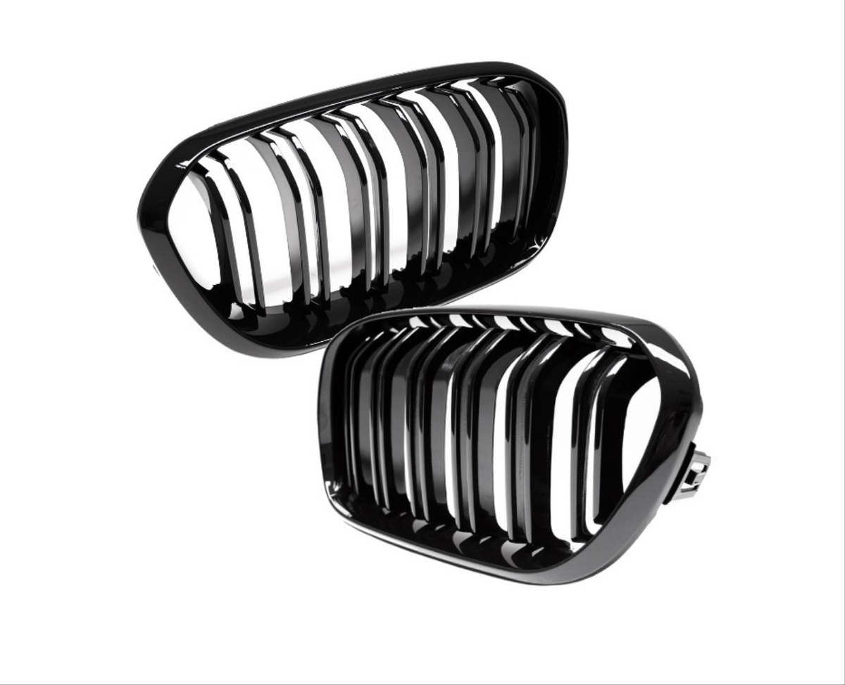 BMW 1 Series F20 LCI Grill M Black (2015–2018) — Double Slot