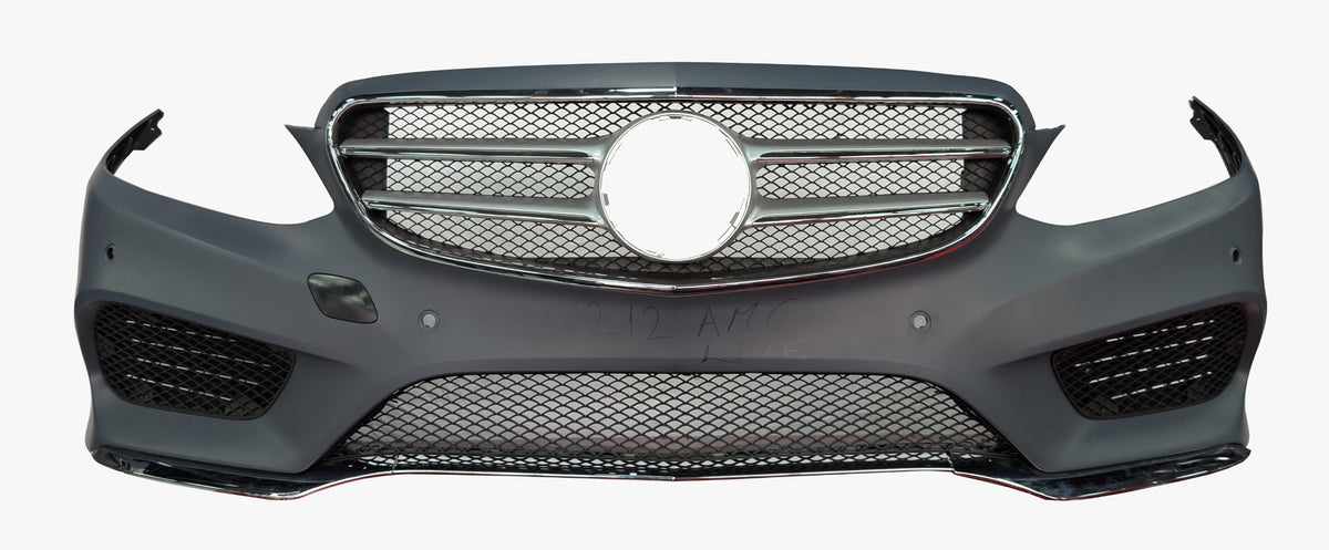 Mercedes-Benz E-Class W212 Facelift Front Bumper AMG Line (2013–2016) — With Grill