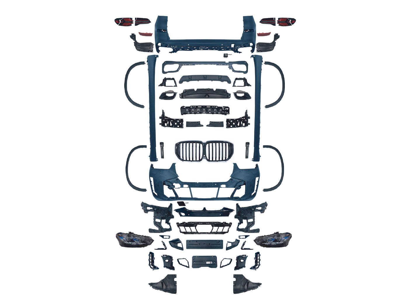 Seti i Karrocerisë së Konvertimit të Serisë X5 G05 nga Paketa M në LCI (2018-2022)