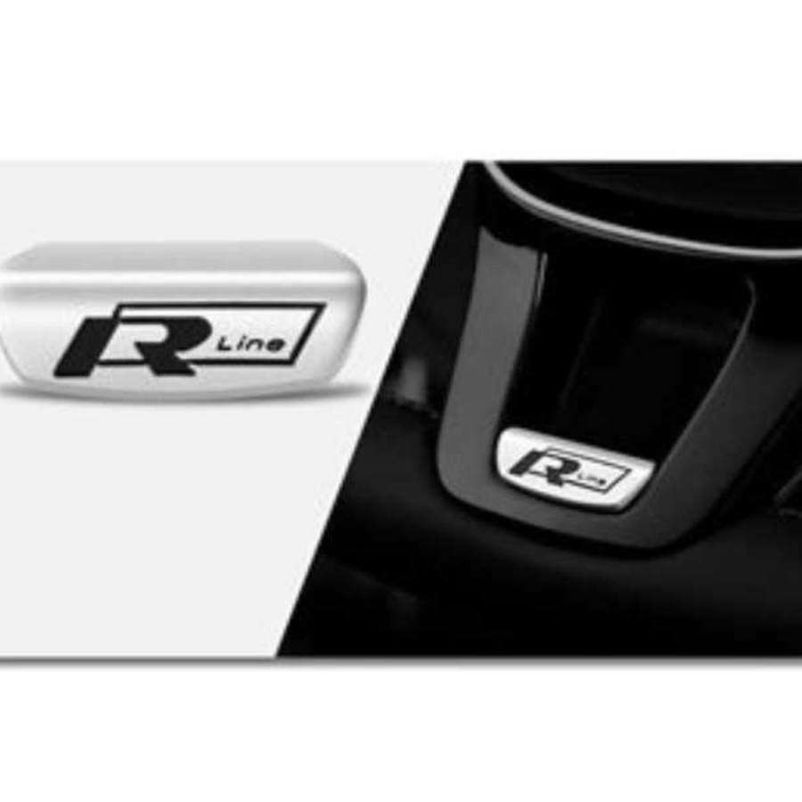R Line Steering Wheel Badge