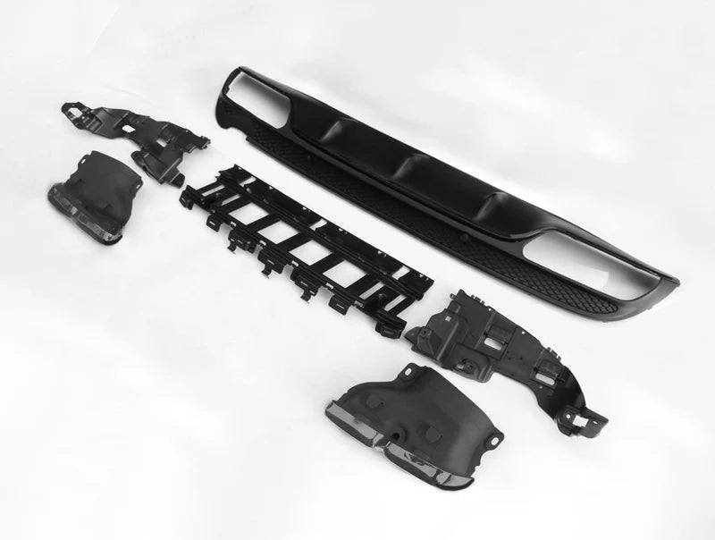 C Class W205 Diffuser C63 Black Design (2014-2022) for Amg Line