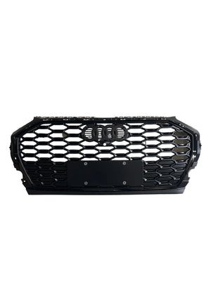 Audi Q5 Grill S Line Black (2020-2024) Honeycomb with camera
