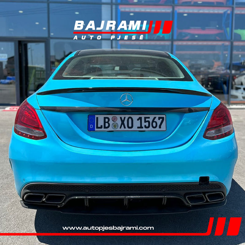 Mercedes-Benz C-Class W205 Rear Diffuser C63 Black AMG Line (2014–2022)