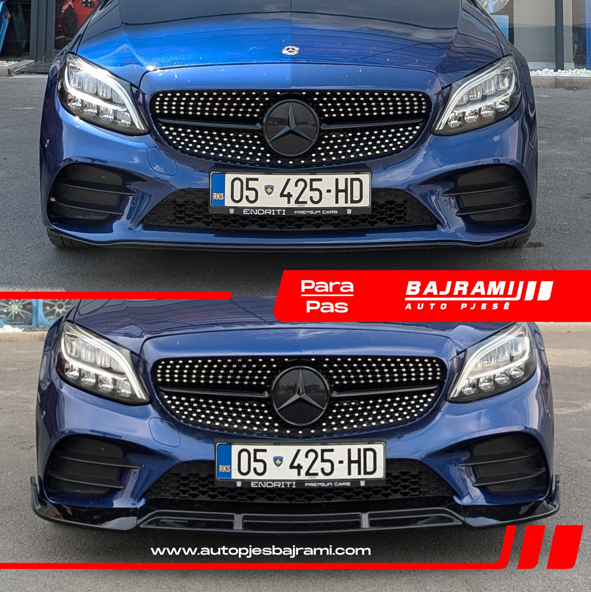 Mercedes-Benz C-Class W205 Facelift Front Lip Brabus AMG Line (2019–2022)