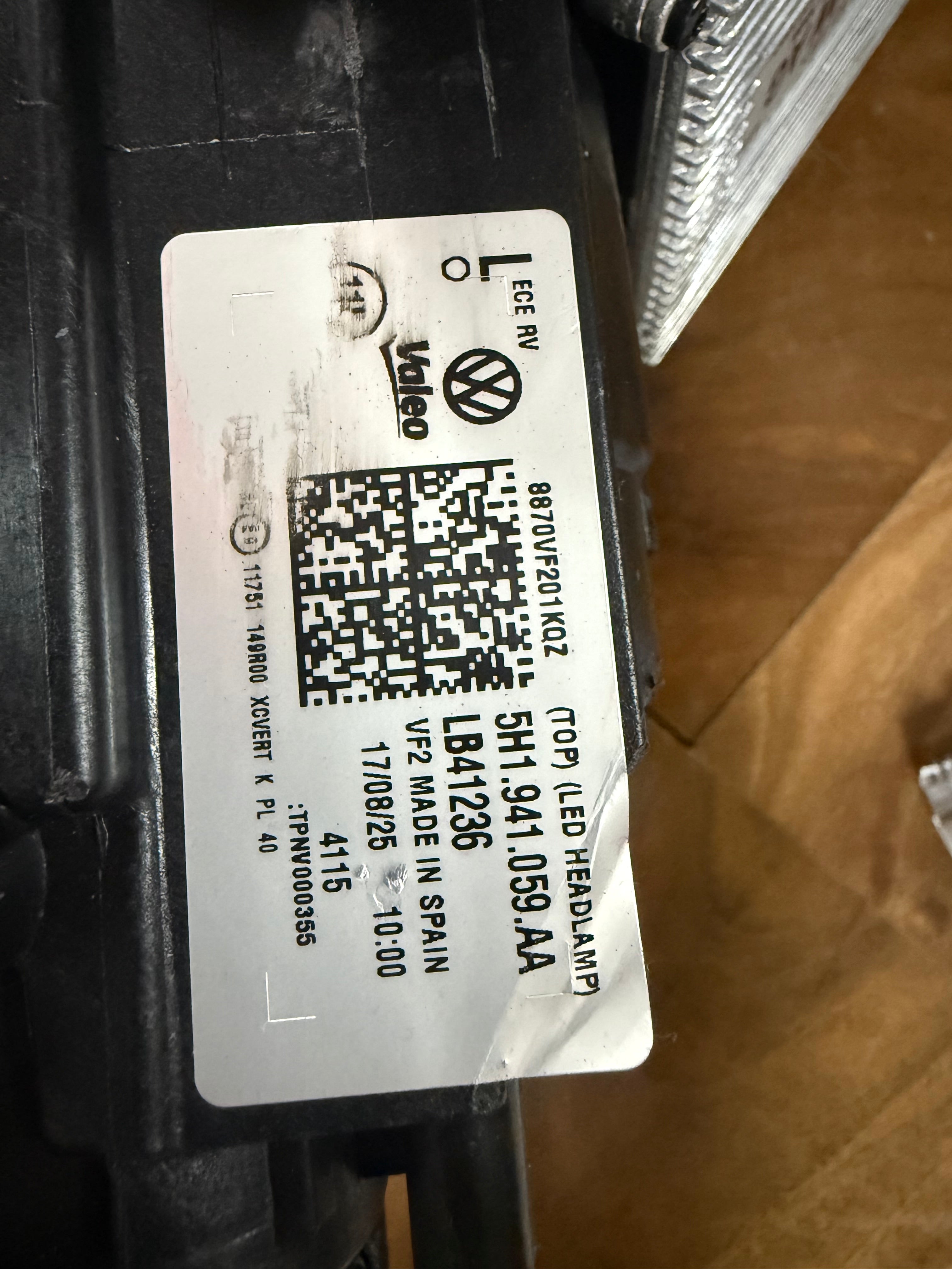 VW Golf 8 Led Headlamp L (2025) 5H1.941.059.AA