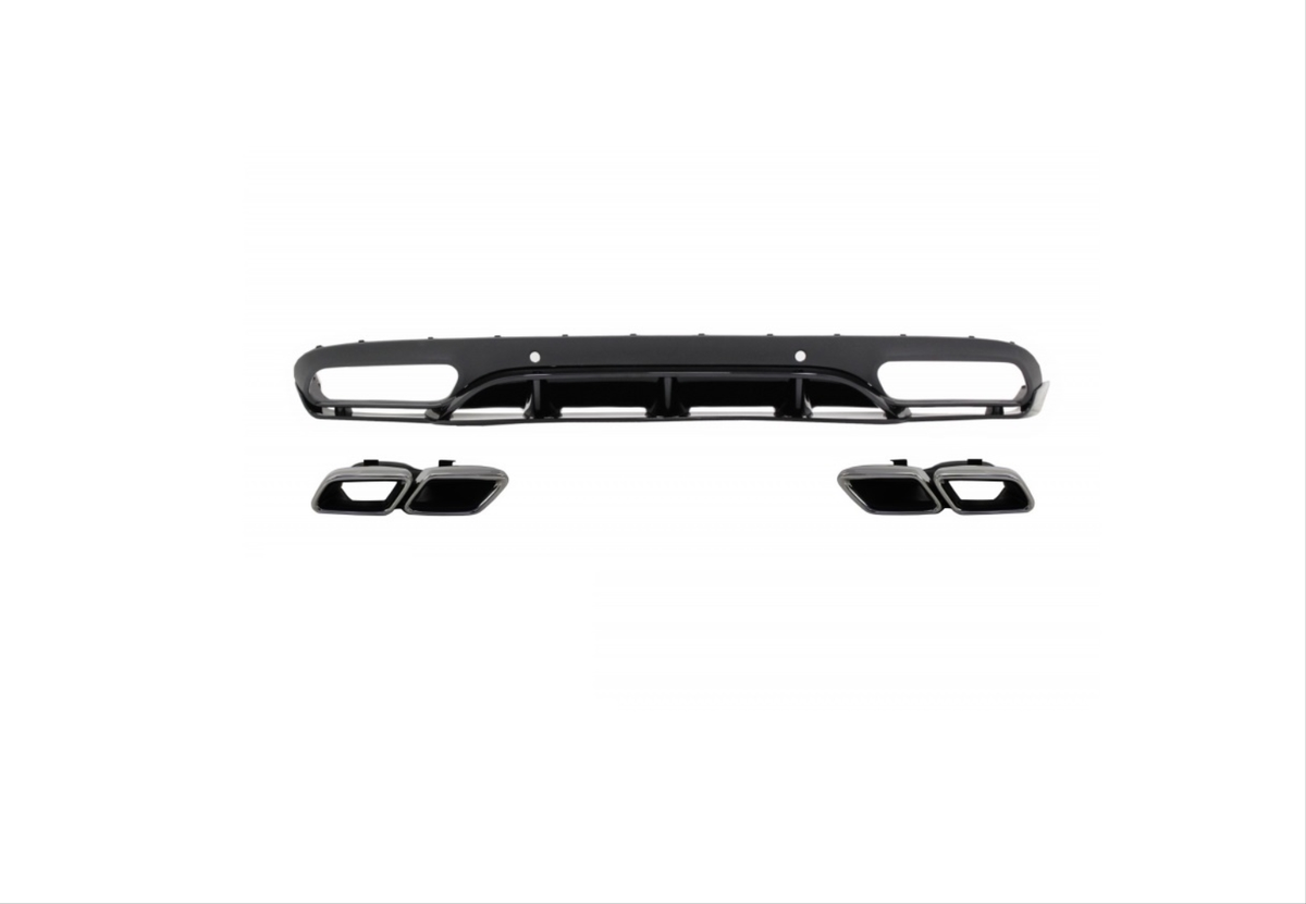 Mercedes-Benz C-Class W205 Rear Diffuser C63 Chrome AMG Line (2014–2022)