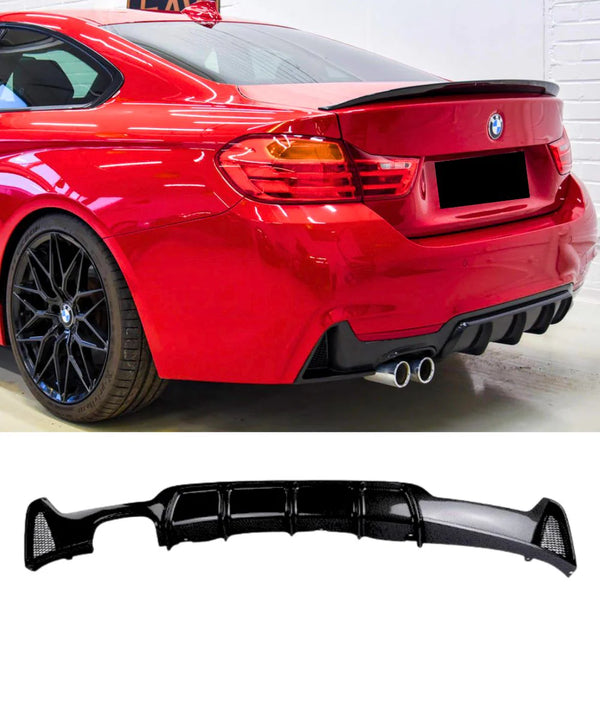 BMW 4 Series F32/F36 Rear Diffuser Shark Dual (2014–2019) — Left