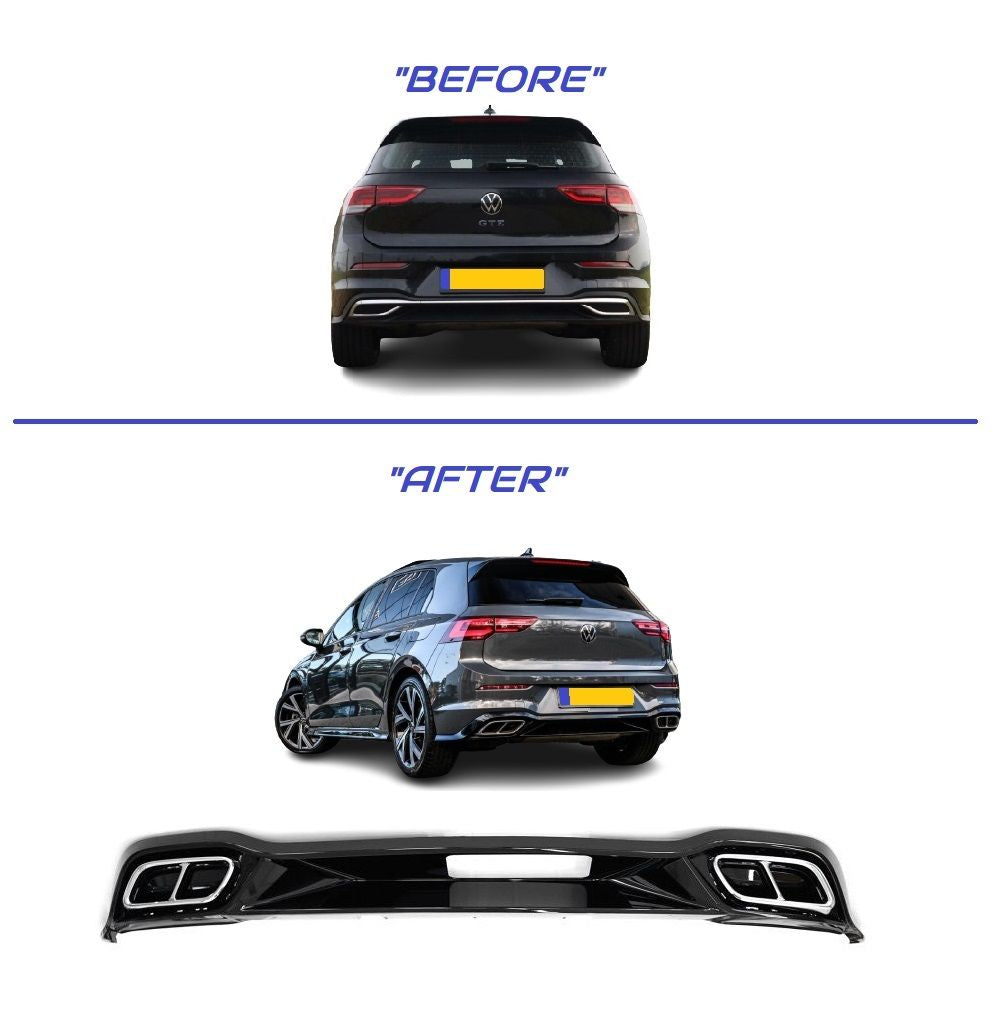 VW Golf 8 Rear Diffuser R-Line Standard (2020–2024)