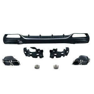 Mercedes-Benz GLE-Class W166 Facelift Rear Diffuser AMG 63 Black (2015–2018)