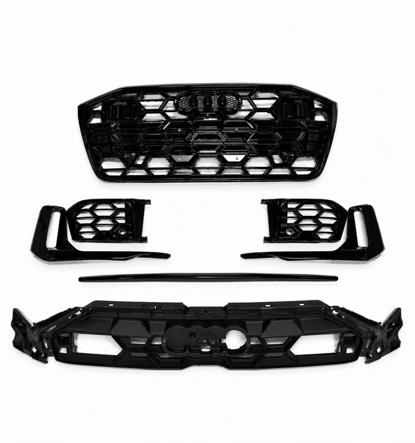 Audi A6 C8 Facelift Grill (2018–2023) — With Fog Lamps