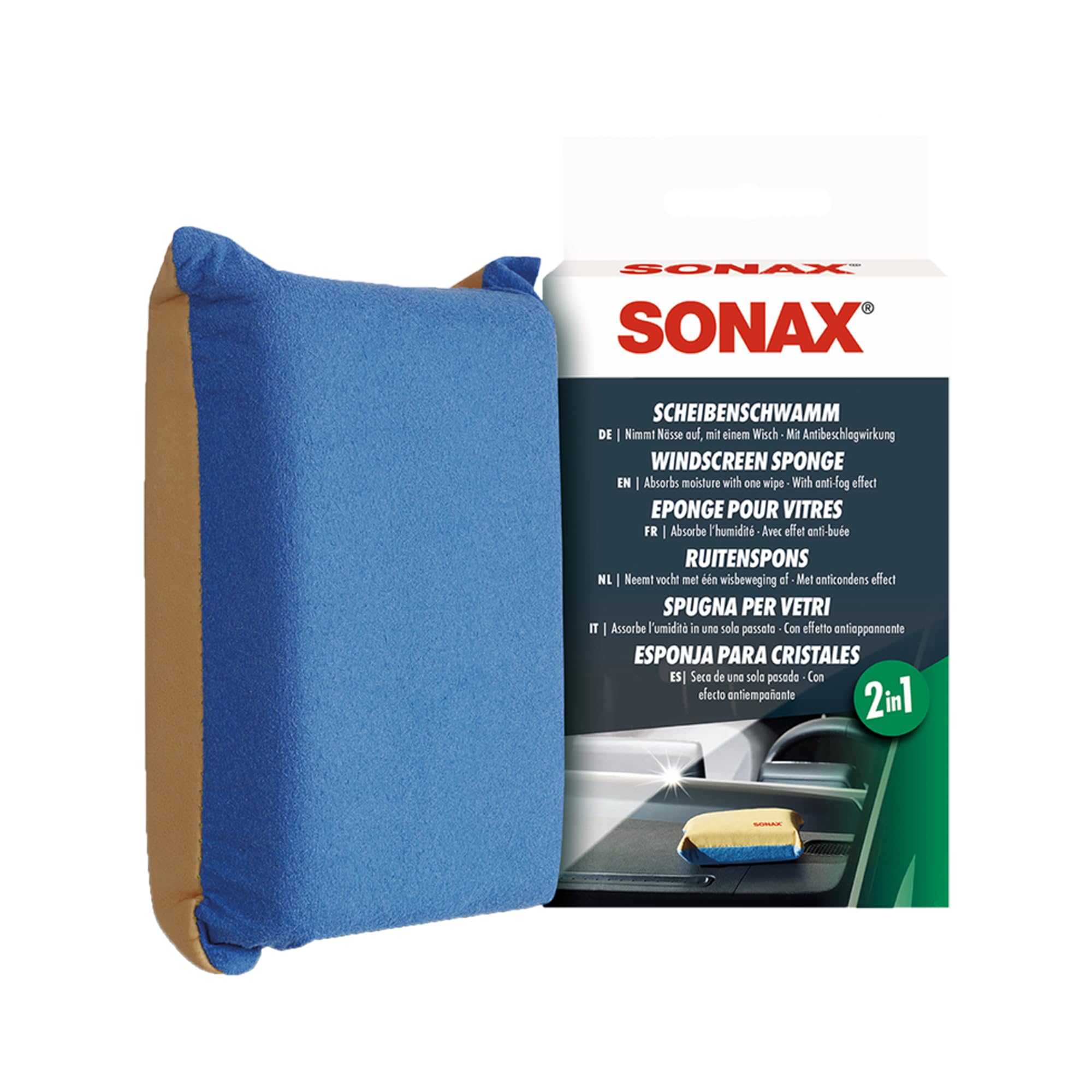 Sfungjer për xham SONAX 2 në 1