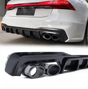 Audi A7 (C8) Diffuser Black Pipes S7 (2018-2023)