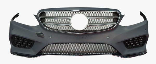 Mercedes-Benz E-Class W212 Facelift Front Bumper AMG Line (2013–2016) — With Grill