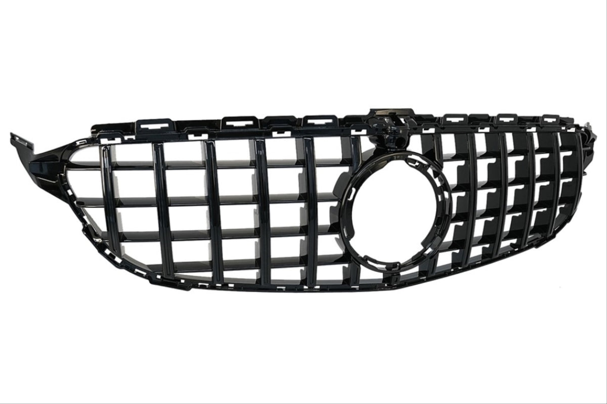Mercedes-Benz C-Class W205 Facelift Grill GTR Black (2019–2022) — V2