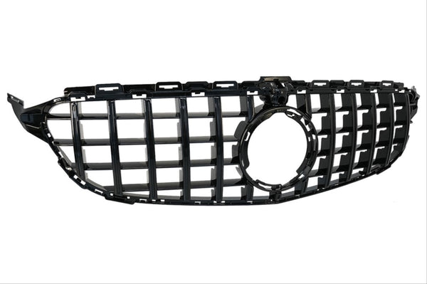 Mercedes-Benz C-Class W205 Facelift Grill GTR Black (2019–2022) — V2