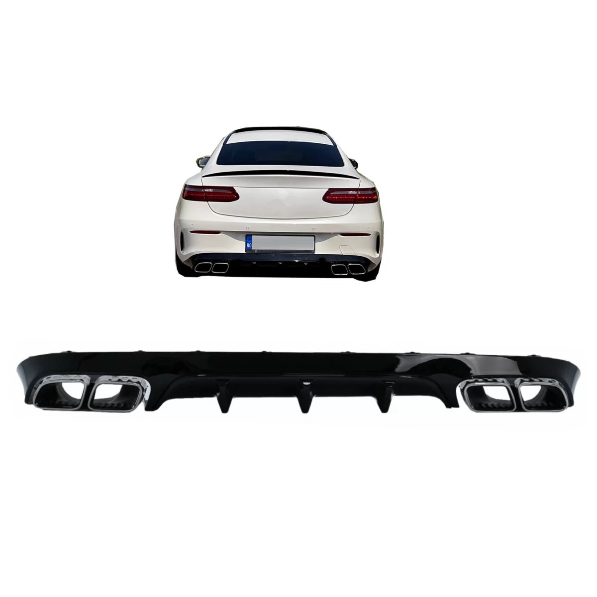 C Class W205 Coupe Diffuser C63 (2014-2022) for Amg Line