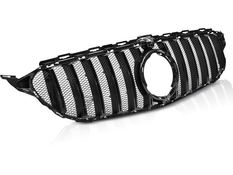 Mercedes-Benz C-Class W205 Grill GTR Black (2015–2018) — With Camera