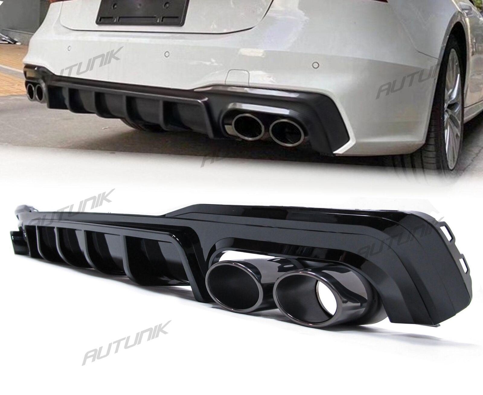Audi A7 (C8) Diffuser Black Pipes S7 (2018-2023)