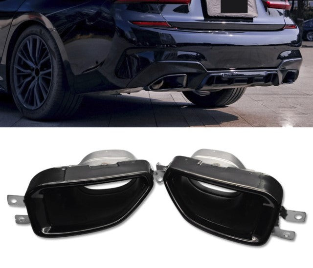 3 Series G20 Exhaust Pipes Black (2019+)